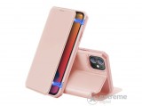 Dux Ducis Skin X álló, bőr hatású flip tok Apple iPhone 12 mini készülékhez, rózsaszín