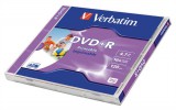 Dvd+r lemez, nyomtatható, matt, id, 4,7gb, 16x, 1 db, normál tok, verbatim 43508