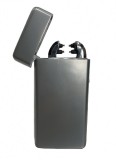 E-Zone Elektromos Öngyújtó, USB töltéssel, újratölthető, szélálló, fénylő ezüst