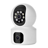 E-Zone Intelligens Térfigyelő Kamera R11, 2MP FullHD dupla lencse, kétirányú hang funkció, mozgásérzékelés,fehér