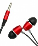 E-Zone Vezetékes Fülhallgató, beépitett mikrofonnal, hívásfogadás, 3,5mm jack sztereó, piros