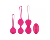 Easytoys LoveBalls - vibrációs gésagolyó szett - 3 részes (pink)