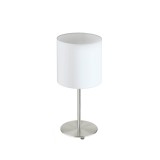 Eglo 31594 Pasteri asztali lámpa, fehér, E27 foglalattal, max. 1x60W, IP20
