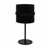 Eglo 390035 Paraguaio asztali lámpa, gyöngyös részlettel, zsinórkapcsolóval, fekete, E27 foglalattal, max. 1x40W, IP20