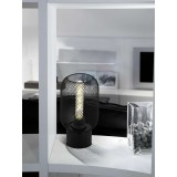 Eglo 43096 Wrington asztali lámpa, fémrácsos, fekete, E27 foglalattal, max. 1x60W, IP20