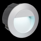Eglo 95233 Zimba-LED kültéri oldalfalba építhető lámpa, ezüst, 320 lm, 4000K természetes fehér, beépített LED, 2,5W, IP65
