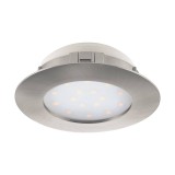 Eglo 95889 Pineda fürdőszobai beépíthető lámpa, nikkel, 1000 lm, 3000K melegfehér, beépített LED, 1x12W, IP20, IP44