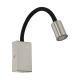 Eglo 96567 Tazzoli fali lámpa, USB csatlakozóval, nikkel, 380 lm, 3000K melegfehér, beépített LED, 3,5W, IP20
