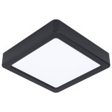 Eglo 99255 Fueva 5 LED panel, fekete, szögletes, 1350 lm, 4000K természetes fehér, beépített LED, 11W, IP20, 160x160 mm