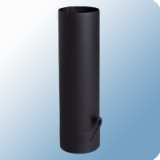Egyéb Acél füstcső huzatszabályzóval 130/300mm, 1mm, fekete