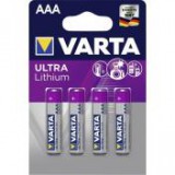 Elem, AAA mikro, 4 db, lítium, VARTA "Ultra Lithium" [4 db]