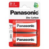 Elem PANASONIC Red Zinc 1,5 V cink-mangán GÓLIÁT (2db)