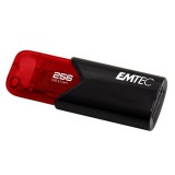EMTEC "B110 Click Easy" 256GB USB 3.2 fekete-piros Pendrive