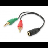 Equip audio elosztó kábel 13cm (147942) (e147942) - Audió kábel