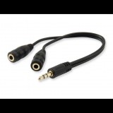 Equip audio elosztó kábel fekete 13cm (147941) (e147941) - Audió kábel