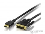 Equip HDMI - DVI aranyozott kábel, 5m