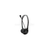 Equip-Life Fekete Fejhallgató - 245302 (3.5 mm Jack, hangerő szabályzó, rugalmas mikrofon, 2m kábel, fekete) (EQUIP_245302)