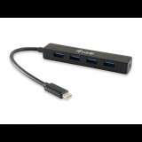 Equip USB 3.0 Hub 4port fekete (128954) (Equip 128954) - USB Elosztó