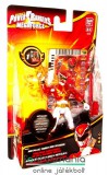 Eredeti, licencelt termék Power Rangers figura - 10cm-es Red / Piros Metallic Ranger figura pisztollyal és karddal- mozgatható végtagokkal