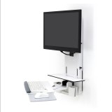 Ergotron StyleView Sit-Stand LCD falitartó billentyűzet polccal 24" fehér (61-080-062) (61-080-062) - Monitor állványok, fali konzolok