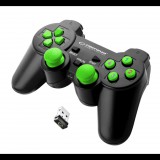Esperanza EGG108G Gladiator vezeték nélküli gamepad fekete-zöld (EGG108G) - Kontrollerek