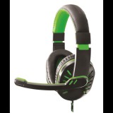 Esperanza EGH330G CROW Gamer mikrofonos fejhallgató fekete-zöld (EGH330G) - Fejhallgató