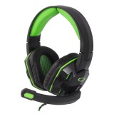 Esperanza EGH380 Venom Jack 3.5mm fekete-zöld vezetékes mikrofonos gamer fejhallgató