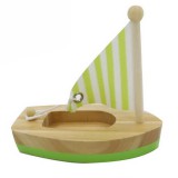 Fakopáncs Mini fa vitorlás hajó (zöld-natúr)