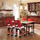 Family Karácsonyi székdekor, székhuzat szett - Hóember - 50 x 60 cm - piros/fehér