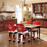 Family Karácsonyi székdekor, székhuzat szett - Rénszarvas - 50 x 60 cm - piros/fehér