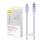 Fast Charging kábel Baseus USB-C to Lightning Explorer Series 2m, 20W (purple)