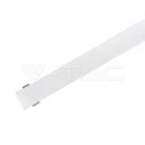 Fehér alumínium profil LED szalaghoz 2 méter tejfehér fedlappal - 3367 V-TAC