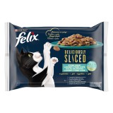 Félix Felix Deliciously Sliced halas válogatás aszpikban 4 x 80 g