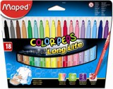 Filctoll készlet, mosható, MAPED "Color`Peps", 18 különböző szín