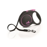 .Flexi Black Design L Szalag 5m 50kg-ig Pink Flexi Black Design szalagos automata póráz L 5m 50kg-ig pink