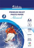 Fotópapír, tintasugaras, a4, 240 g, fényes, victoria paper "advanced" ijp250g-a4-20sheets
