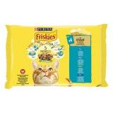 Friskies nedves macskaeledel szószban - lazaccal, tonhallal, szardíniával, tőkehallal 6 x (12 x 85 g)