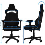 Gamer szék nitro concepts e250 fekete nc-e250-b