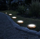 GARDEN OF EDEN Kültéri napelemes leszúrható Stones köves lámpa meleg fehér 12 cm