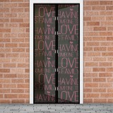 GARDEN OF EDEN Mágneses szúnyogháló függöny ajtóra - "Love" felirat
