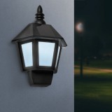 GARDEN OF EDEN Napelemes fali csúcsos  lámpa lobogást imitáló hideg fehér 28 cm
