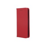 Gegeszoft Genuine Leather Apple iPhone 13 (6.1) oldalra nyíló mágneses bőrhatású könyv tok szilikon belsővel piros
