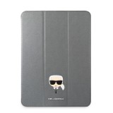 Gegeszoft Karl Lagerfeld Apple iPad Pro 11 (2021) Metal Saffiano oldalra nyíló könyv tok ezüst (KLFC11OKHG)