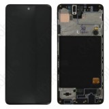 Gegeszoft Samsung A515 Galaxy A51 (2020) fekete LCD kijelző érintővel és kerettel (OLED)