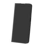 Gegeszoft Smart Soft Samsung S911 Galaxy S23 (2023) oldalra nyíló mágneses könyv tok szilikon belsővel fekete