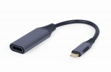 Gembird Cablexpert A-USB3C-HDMI-01 video átalakító kábel 0,15 M USB C-típus Szürke
