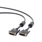 Gembird CC-DVI2-BK-15 DVI-D apa - DVI-D apa 4.5m fekete kettős összekötő kábel