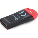 Gembird FD2-MSD-3 kulcstartó USB2.0 microSDHC kártyaolvasó fekete-piros (FD2-MSD-3) - Memóriakártya olvasó