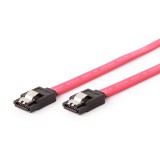 Gembird SATA3 50cm data cable metal clips Red CC-SATAM-DATA