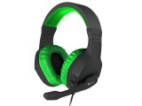 Genesis argon 200 gamer mikrofonos sztereo fejhallgató, zöld
